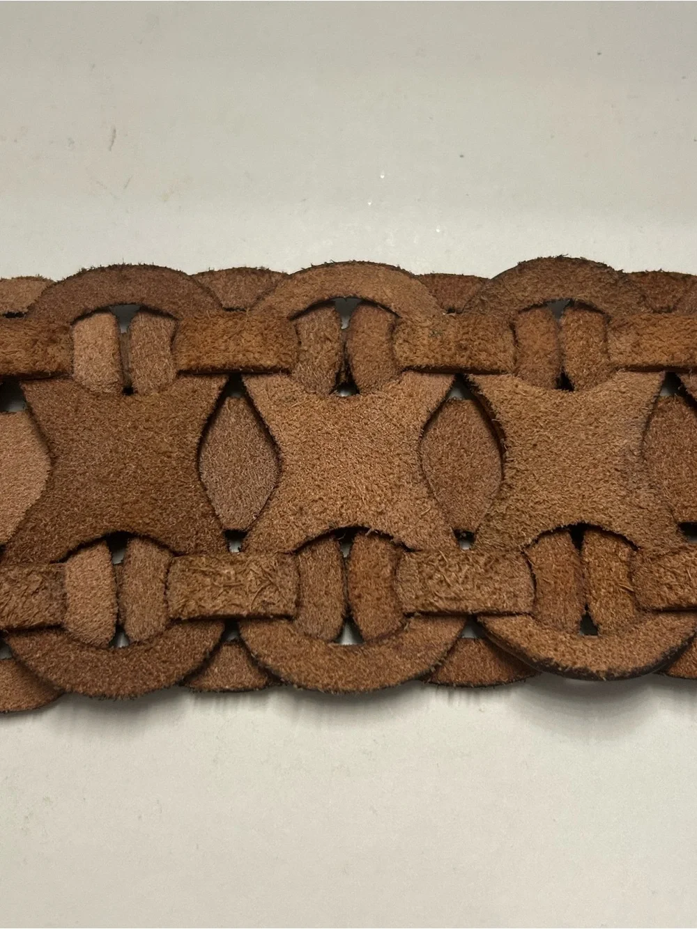 Wide Genuine Leather Interlocking Chain Belt S Equal Hands Allison